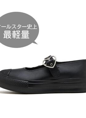 代购Converse匡威女士低帮板鞋轻量易穿脱舒适时尚黑色合成皮革