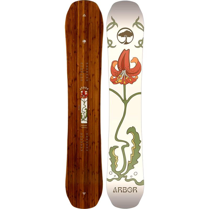 ARBOR Swoon Camber花卉印花中等弯曲双板滑雪板中性全球购2025款