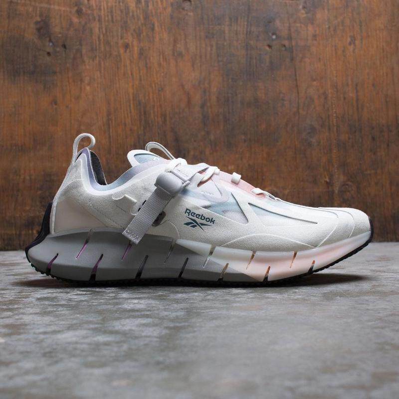 代购Reebok锐步男士运动板鞋轻便缓震透气耐磨白色浅灰色粉色调