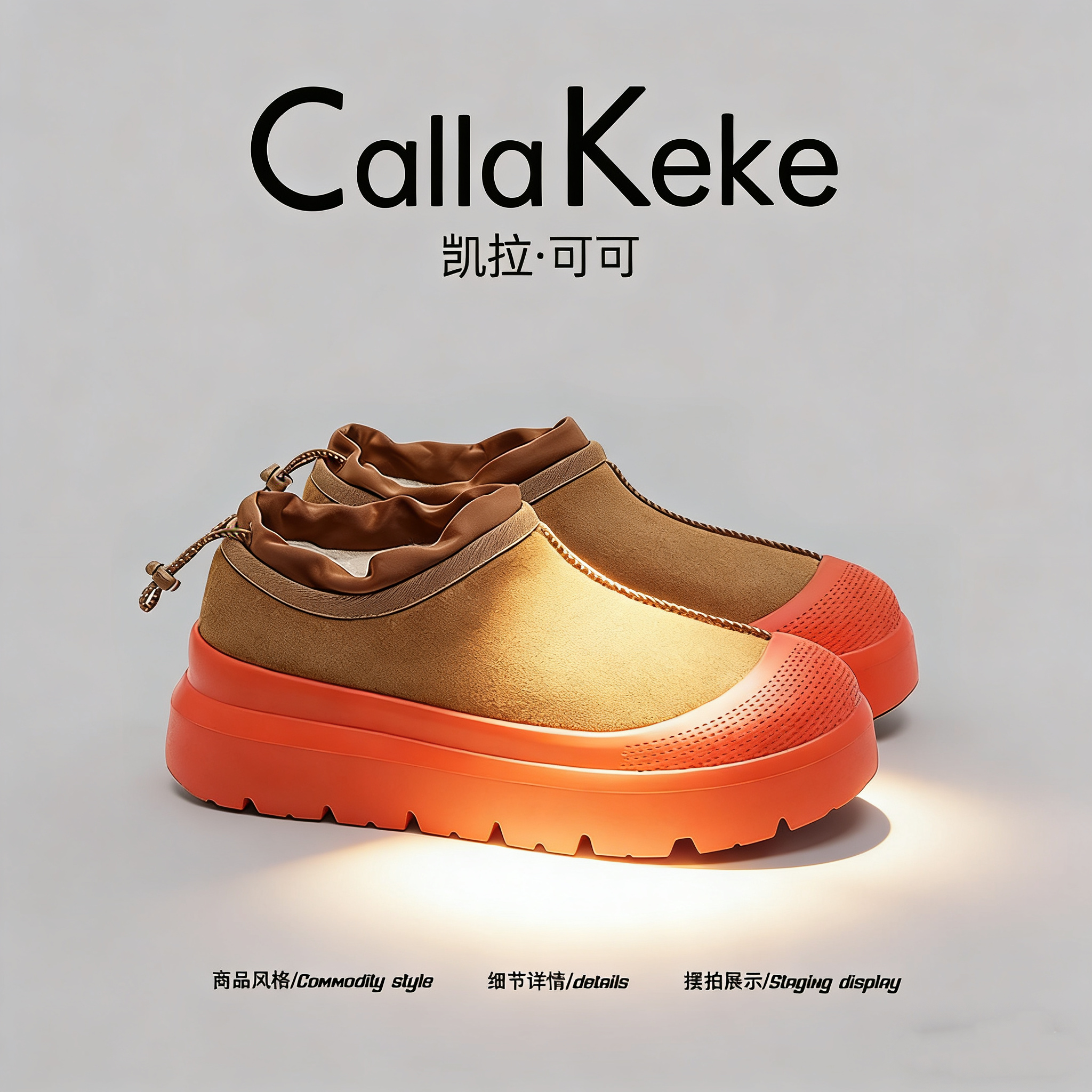 美国Calla Keke户外抗寒防滑男雪地靴冬季东北加绒保暖厚底棉鞋