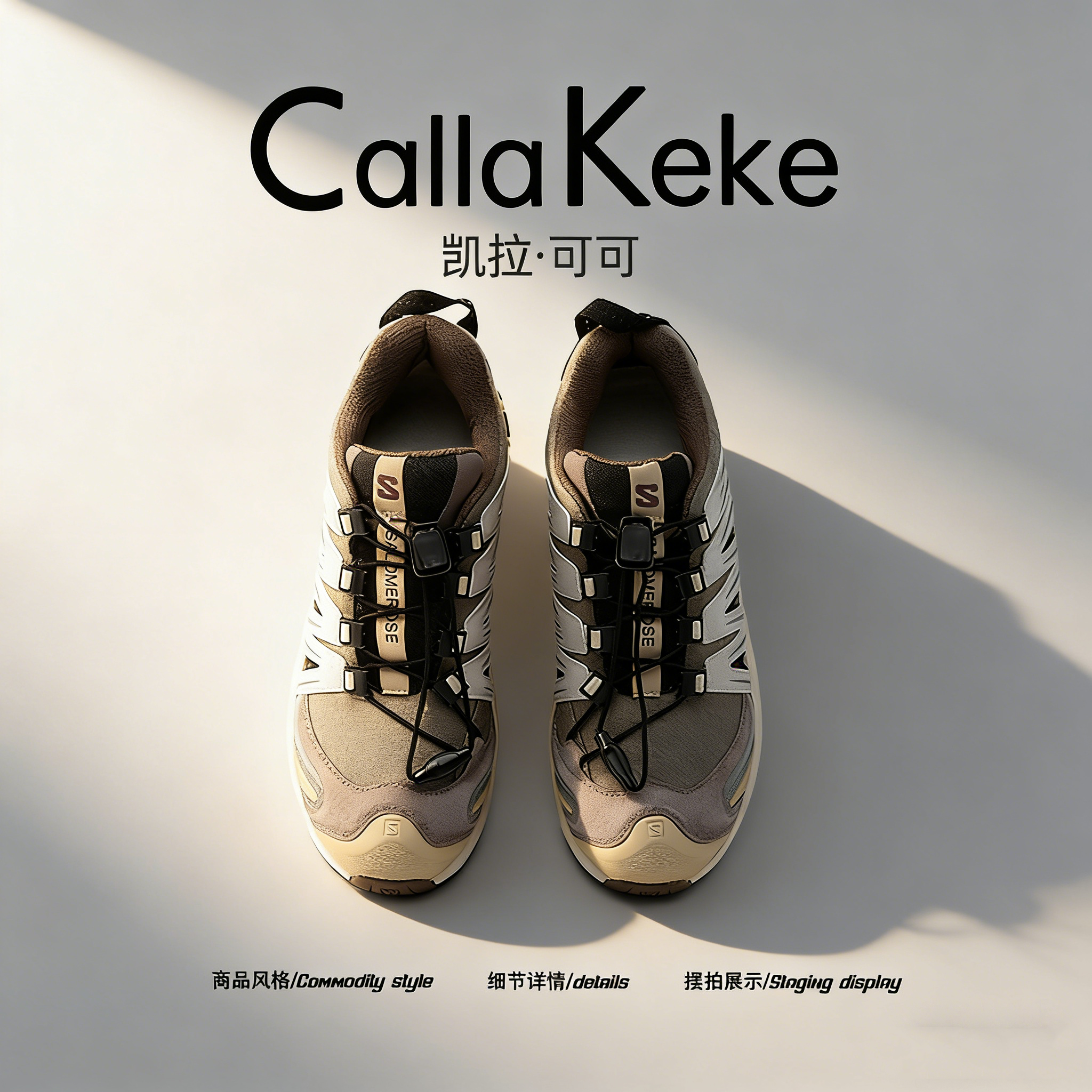 美国Calla Keke~户外登山鞋厚底老爹鞋男运动休闲鞋透气徒步鞋