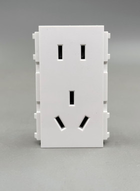 128型地面面板模块 五孔二三插模块 电源强电模块插座 36x69mm