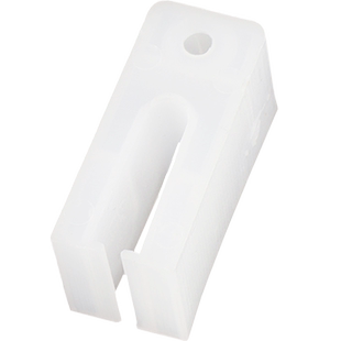 828铝合金推拉门窗塑料连接件 老式玻璃窗户配件 滑轮固定塑料块