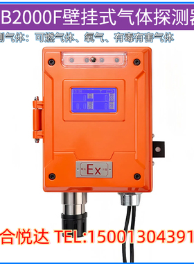 QB2000F型 壁挂式气体检测报警器 可燃气/氧气/硫化氢/一氧化碳