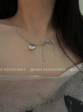 冷淡风小众设计感蛇骨项链女