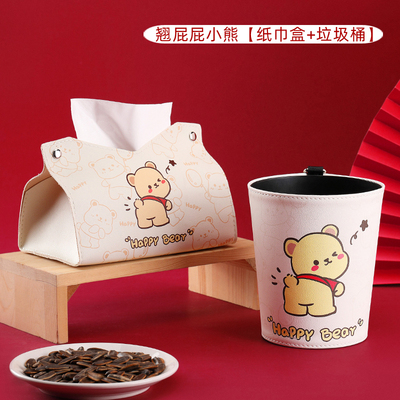 桌面小型垃圾桶可爱小狗