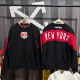 美单MLS足球NEWYORK纽约红牛队秋冬款 加绒圆领卫衣刺绣套头上衣男