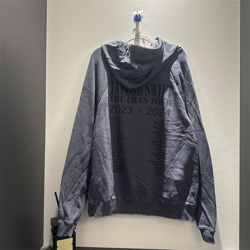 次品处理霉霉2324巡演周边情侣宽松冬季水洗做旧复古加绒连帽卫衣