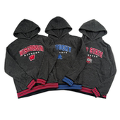 老美单NCAA美式 休闲连帽卫衣秋冬款 摇粒绒加厚套头万针刺绣抓绒衣