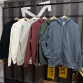 连帽保暖上衣宽松运动拉链开衫 外贸单美式 休闲加绒卫衣男冬季 外套