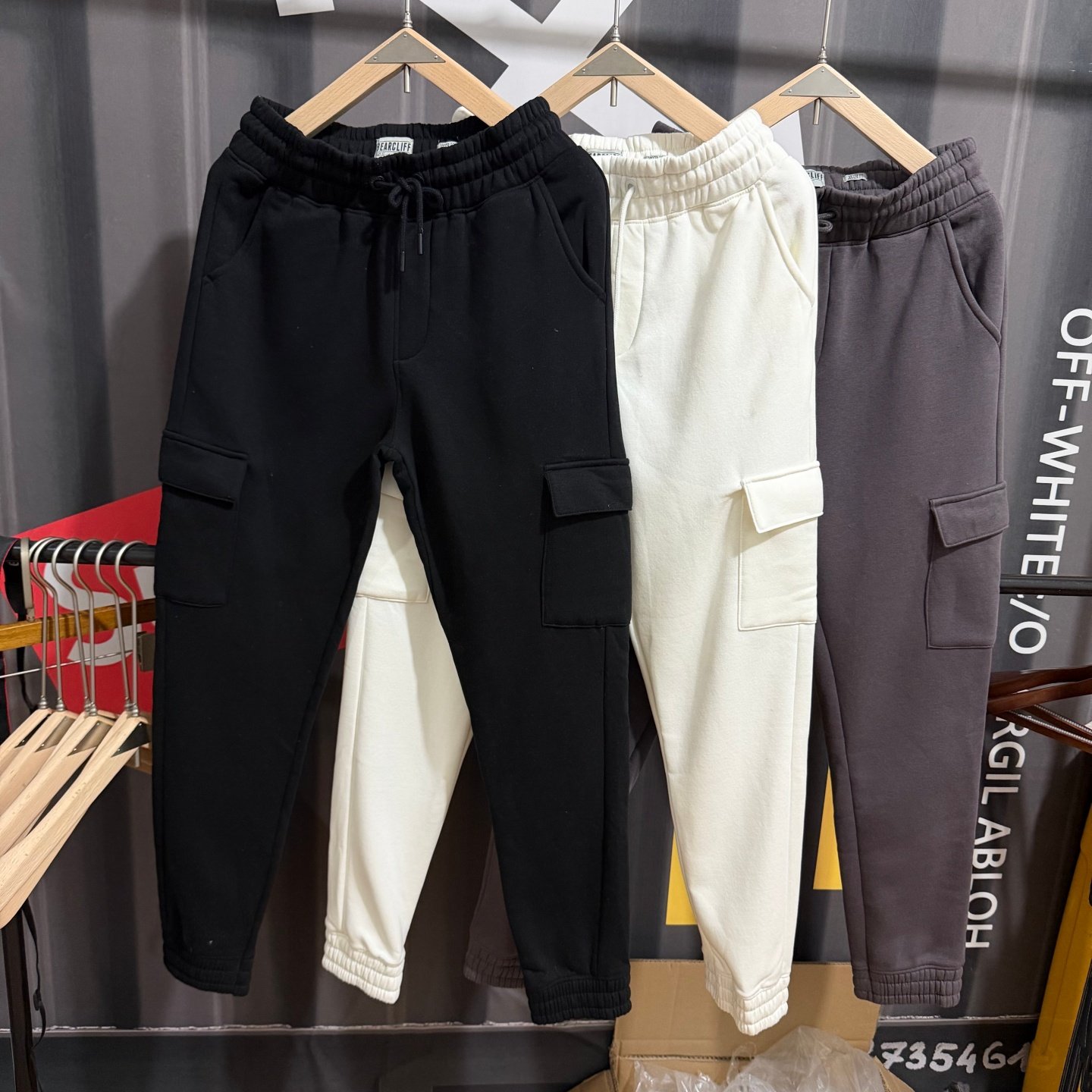 欧美单秋冬款加绒针织卫裤美式运动休闲长裤多口袋工装裤收脚裤男,男装,卫裤,淘宝优惠券,粉丝福利购,淘宝优惠卷