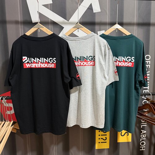澳洲单bunnings warehouse夏季圆领短袖潮款美式宽松休闲印花T恤
