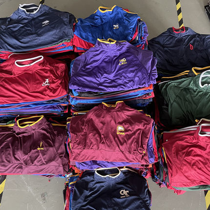 男子半拉链速干投篮训练服NCAA小标宽松透气快干吸汗篮球长袖T恤