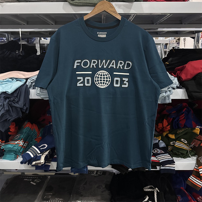 次品处理FORWARD欧美简约精梳纯棉短袖t恤男夏季潮流休闲宽松体恤