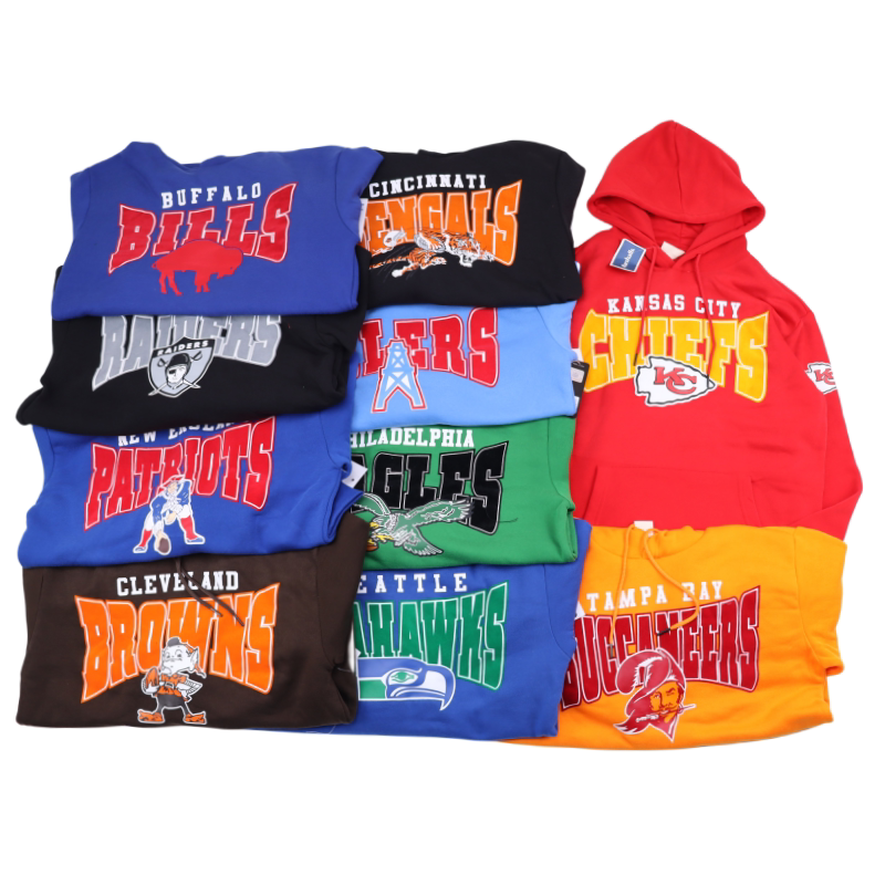결함 NFL 가을 겨울 벨벳 후드 스포츠 스웨트 셔츠 따뜻하고 통기성 대형 사이즈 헐렁하고 트렌디한 풀오버