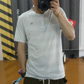 亨利纽扣领透气T恤 高尔夫球运动速干短袖 次品处理夏季 宽松大码