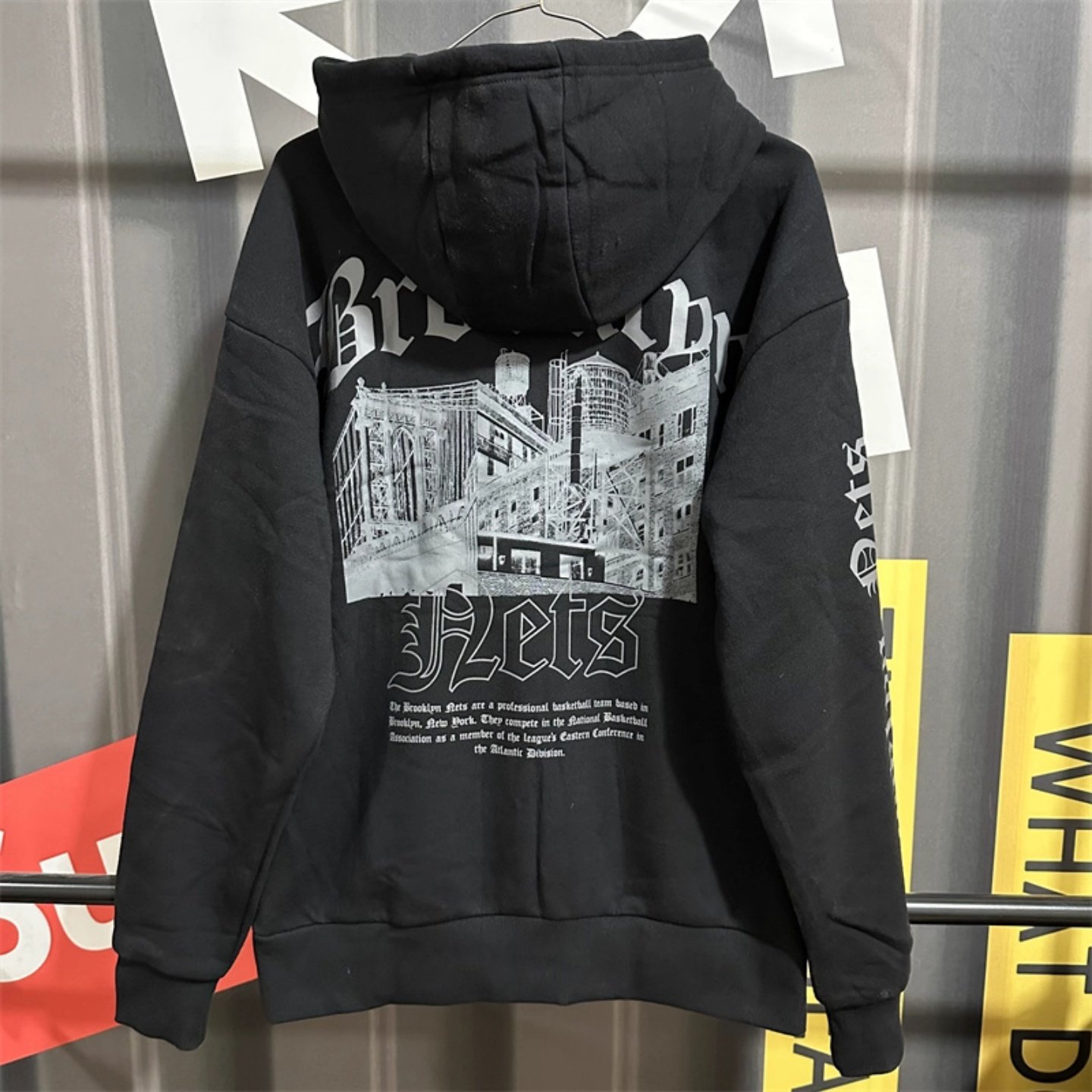 次品处理秋冬款加绒加厚宽松卫衣套头连帽上衣美式休闲运动衫外套