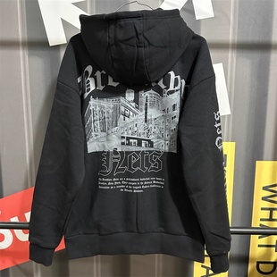 次品处理秋冬款加绒加厚宽松卫衣套头连帽上衣美式休闲运动衫外套