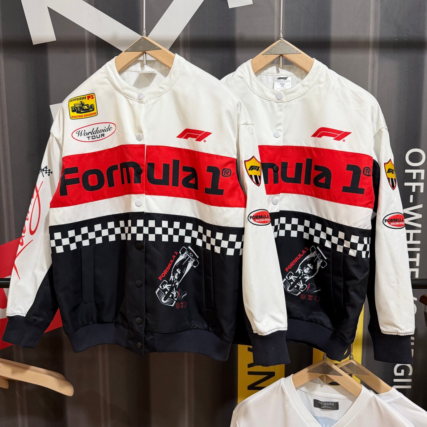 F1方程式赛车春秋款按扣开衫外套无领慵懒宽松速干长袖运动夹克衫