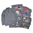 美职橄榄球酋长队印花速干运动长袖 篮球投篮服半拉链透气快干体恤