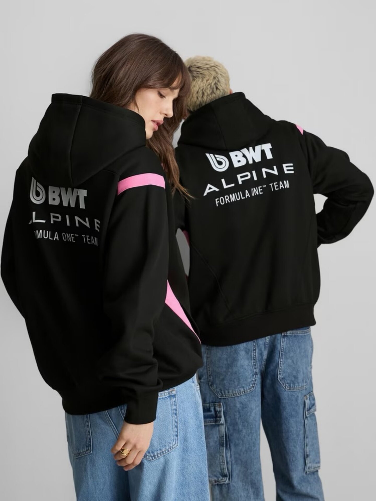 เสื้อฮู้ดสไตล์อเมริกัน BWT AlpineF1 เสื้อผู้ชายฤดูใบไม้ร่วงและฤดูหนาว บุขน แบรนด์ยอดนิยม ทรงหลวม ไซส์ใหญ่ เสื้อผ้าแนวแข่งรถสำหรับคู่รัก