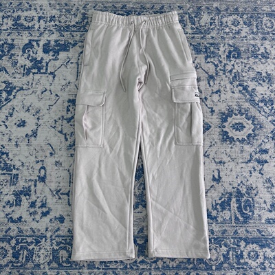 次品处理 西海岸美式嘻哈oversize加绒重磅运动宽松工装卫裤男潮