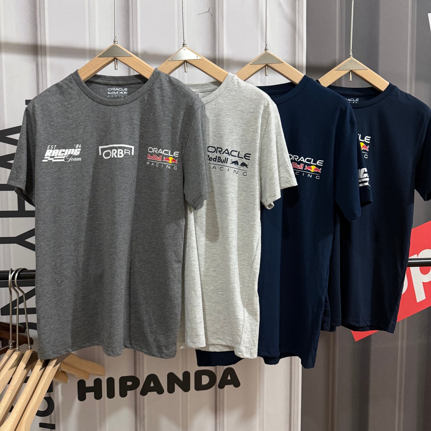 红牛车队F1 Oracle RedBull Racing男子夏季美式休闲圆领短袖T恤