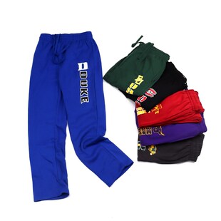 NCAA球队秋冬抓绒宽松直筒长裤运动裤篮球运动健身保暖透气卫裤男