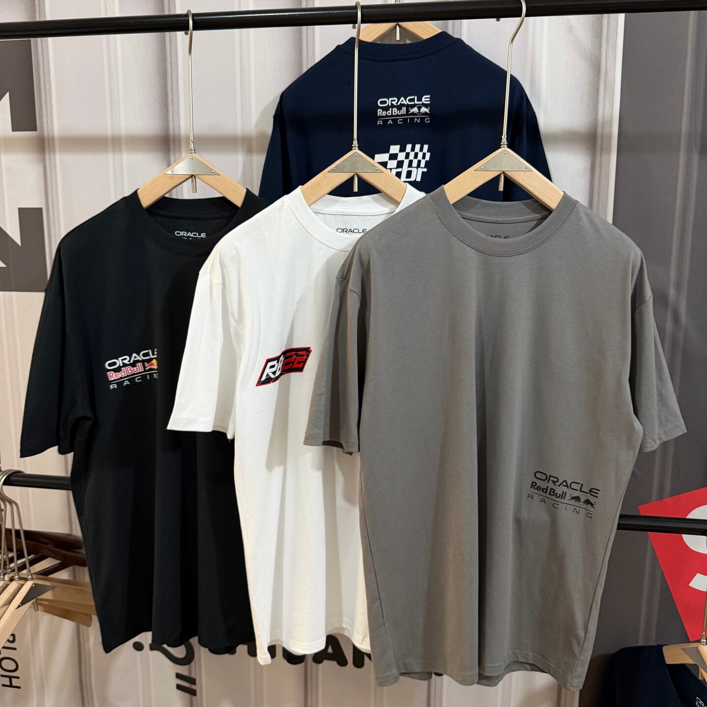 红牛车队F1方程式赛车衣服摩托机车全棉印花短袖宽松透气纯棉T恤图片