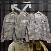 秋冬加绒圆领卫衣NASCAR赛车miller潮流宽松上衣狩猎迷彩套头上衣