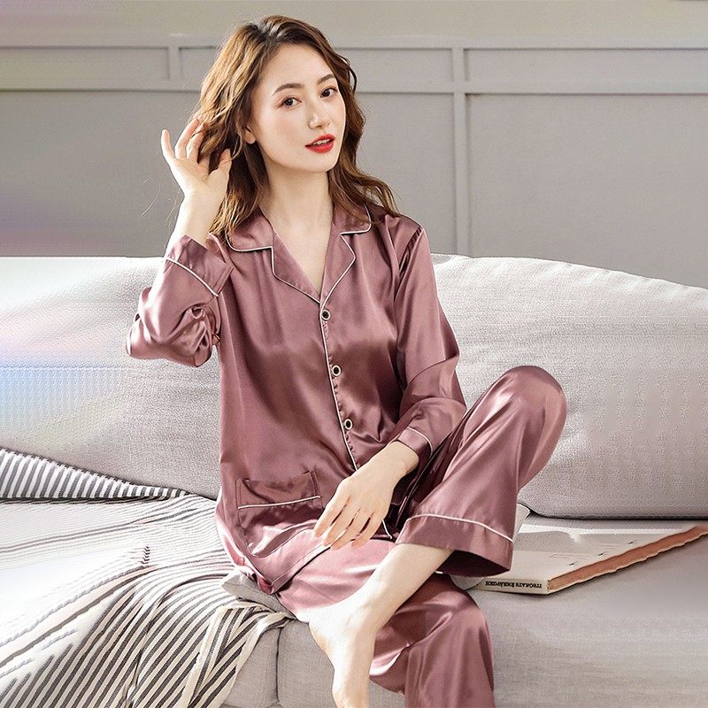 维多利亚真丝睡衣女桑蚕丝家居服