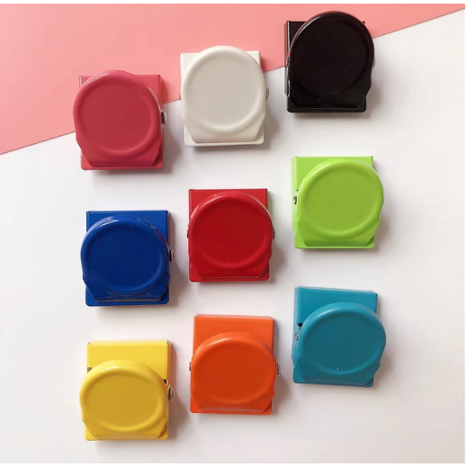 复古金属夹子冰箱贴多功能票据夹密封封口磁性白板贴设计实用