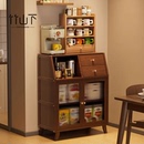 实木餐边柜靠墙一体客厅家用厨房储物柜咖啡机摆放台墙边置物柜子