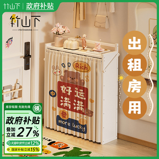 鞋架子多层家用门口免安装折叠入户门出租房用简易鞋柜防尘置物架