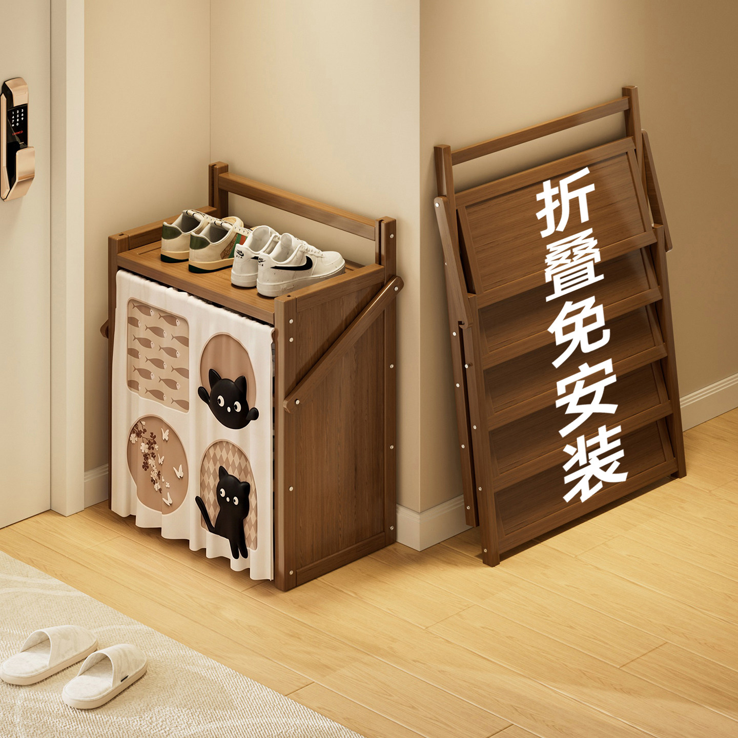 【全网热销】免安装一拉即用鞋架图片