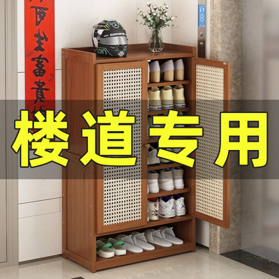 鞋柜家用门口楼道室外过道电梯口走廊用防尘储物柜鞋架多层收纳柜