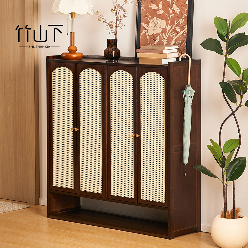 实木鞋架多层家用门口大容量超大带门鞋柜防尘简易收纳入户置物架