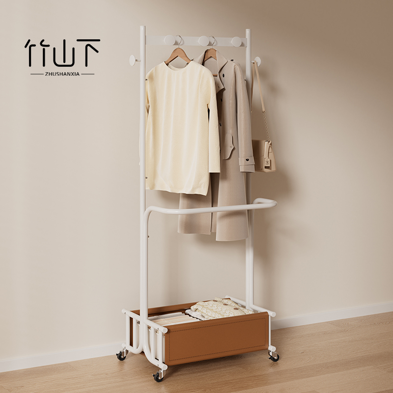 【铁艺框架】【皮革置物篓】