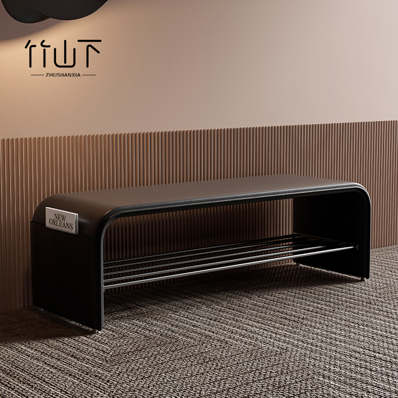 换鞋凳家用门口入户试衣间穿鞋凳轻奢高级感床尾凳长条凳子试衣间