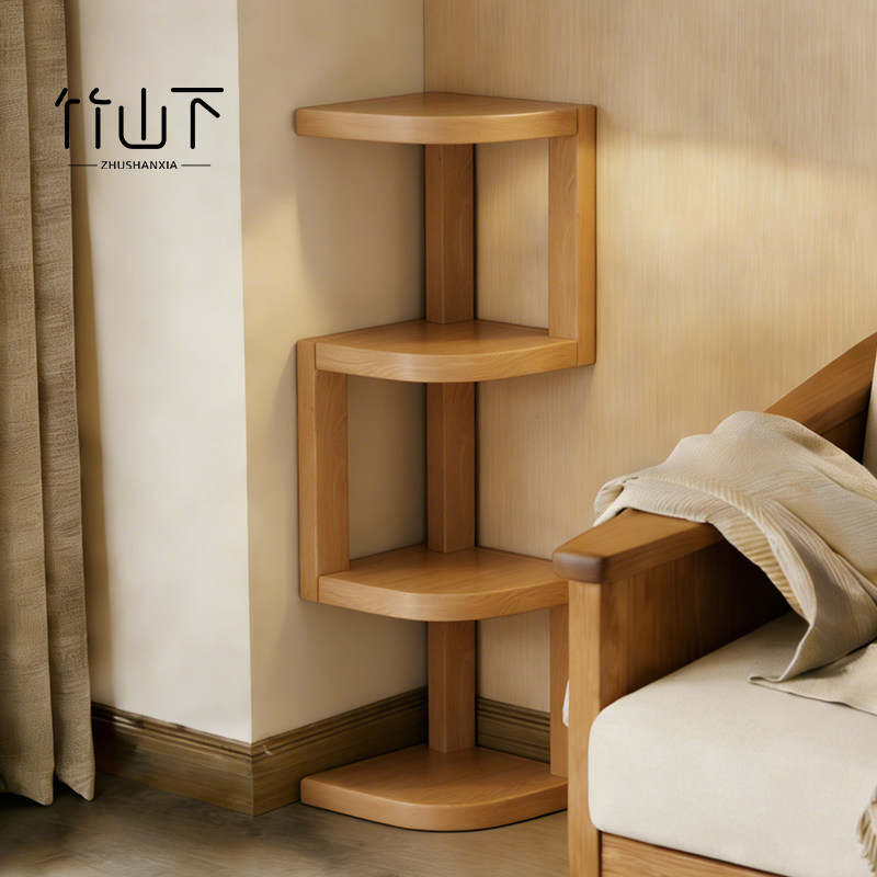 转角置物架墙角角落实木角柜20cm超窄三角柜简易收纳柜子一体靠墙,住宅家具,角柜,淘宝优惠券,粉丝福利购,淘宝优惠卷