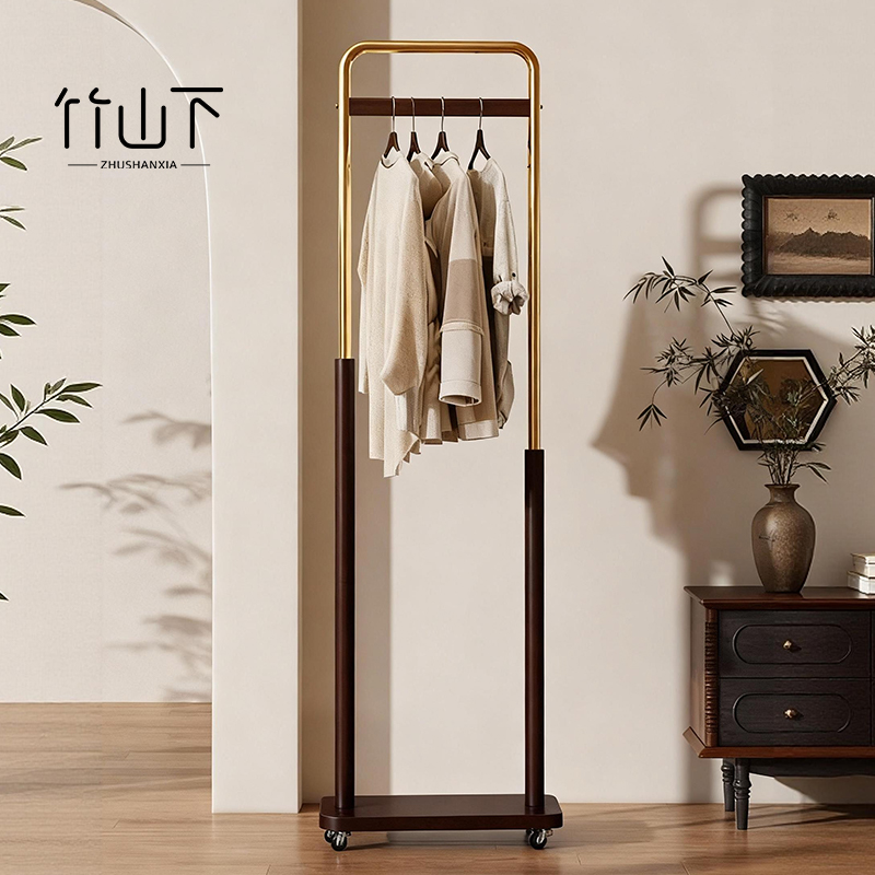 【进口实木】中古风衣帽架