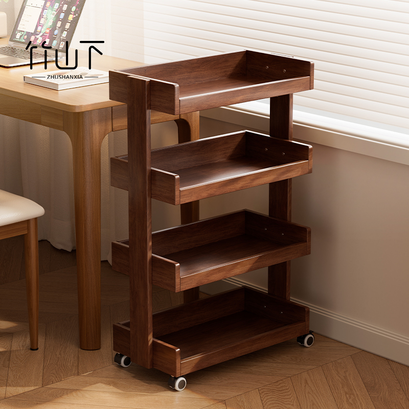 【可移动置物架落地书架】