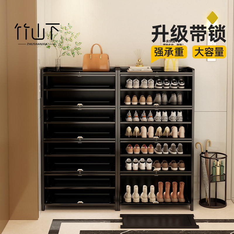 鞋架多层家用门口鞋柜大容量超大带门2025新款防尘楼道鞋子收纳柜