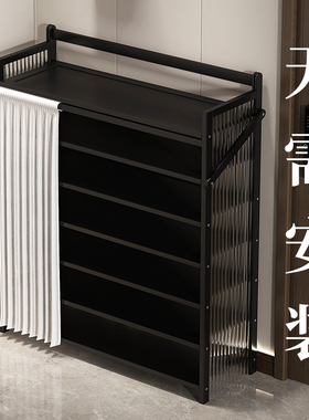 折叠免安装鞋架子家用门口多层一拉就用室内出租房经济型简易鞋柜