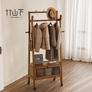 挂衣架卧室落地家用入户置物架房间衣帽架一体防尘开放式 收纳衣柜