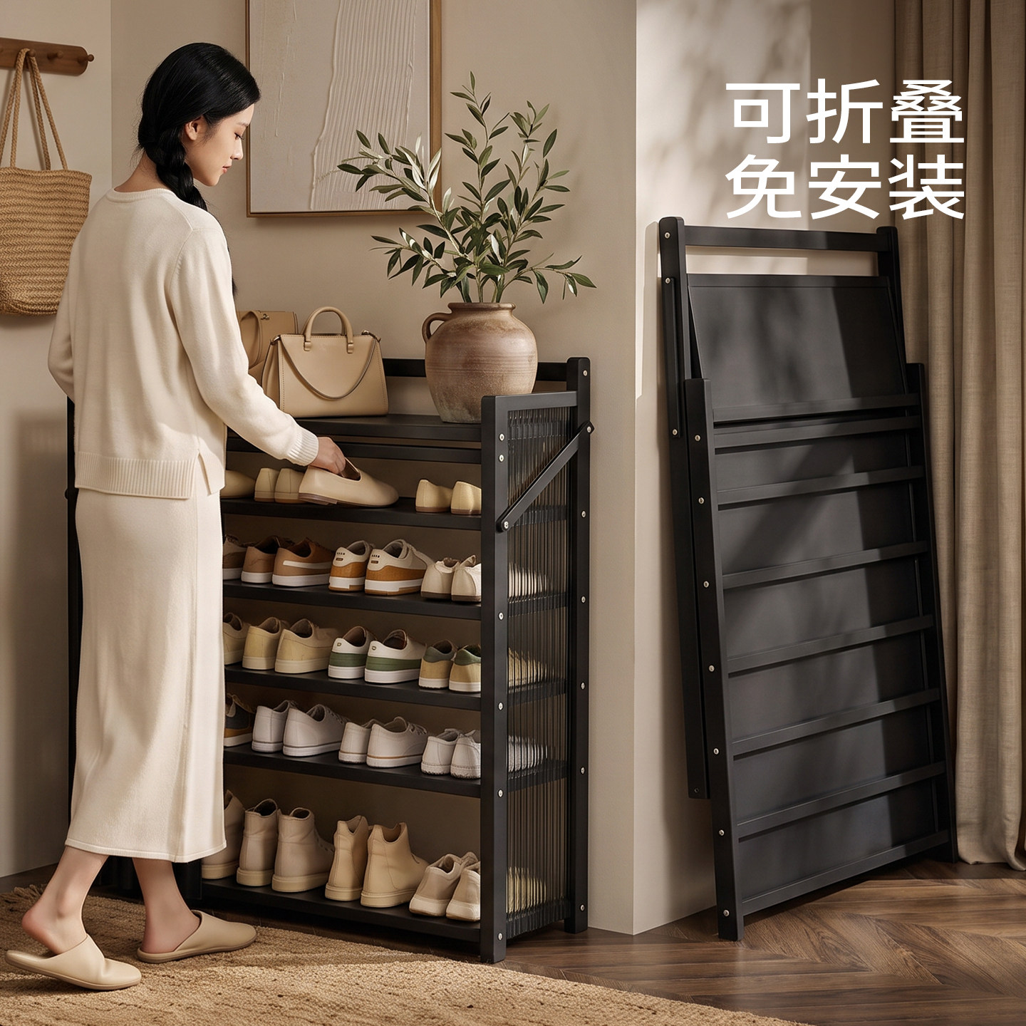 【免安装】可折叠鞋架大容量图片