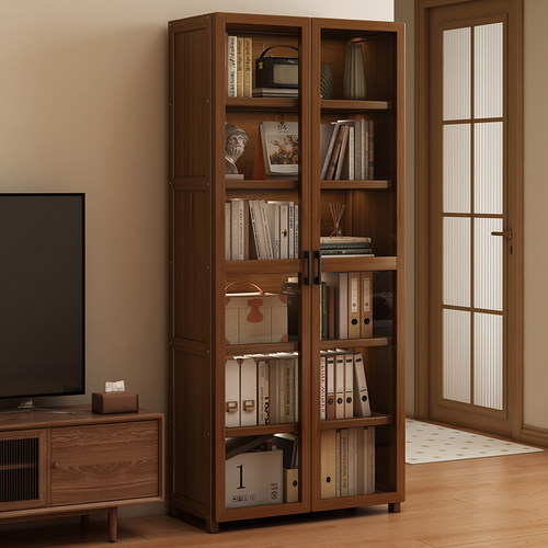 防尘透明书柜储物柜一体