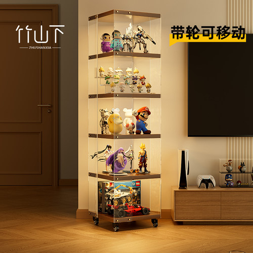 【稳固不晃】旋转手办展示架透明