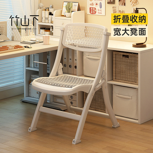 躺椅折叠椅子家用休闲靠椅舒服久坐培训椅带桌板会议工位桌椅一体
