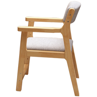 实木椅子靠背扶手椅家用餐椅简约现代书房办公椅舒适久坐麻将椅子